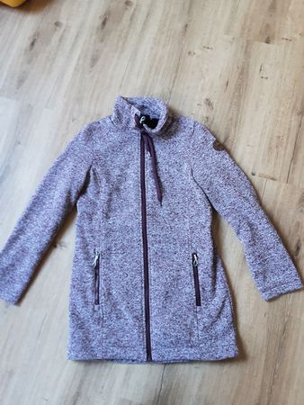 Winter Fleece Jacke, Damen Grösse 36, Lila Melange