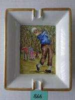 Porzellan Limoges handgemalt Golfspieler