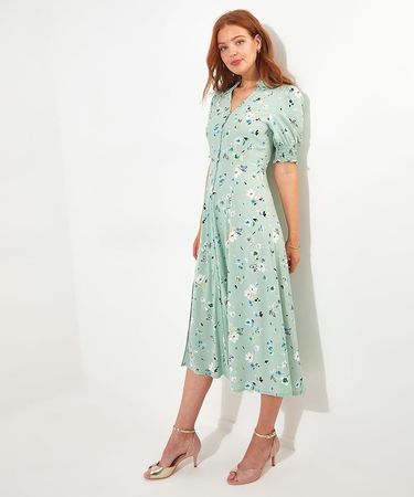 Kleid Joe Browns Gr. 40 geblümt Knopfleiste Retro Style