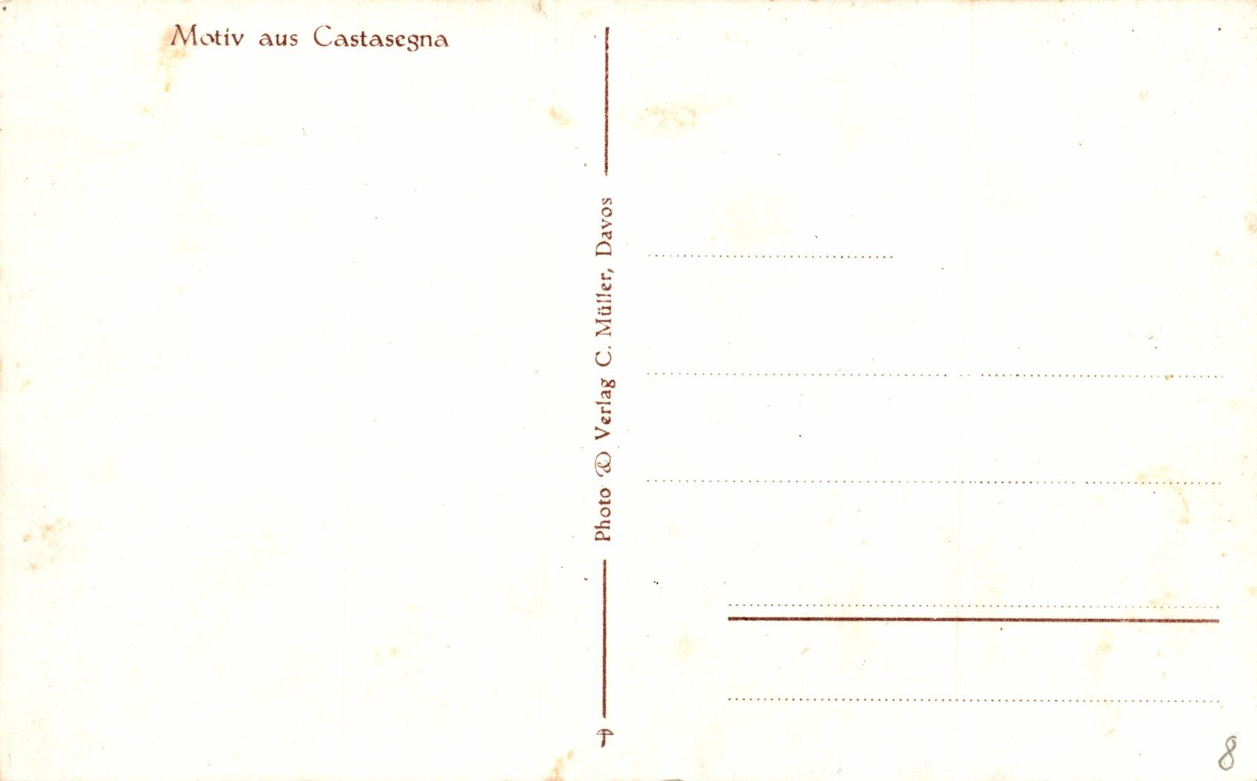 Cartoline postali: Motiv aus Castasegna – Usato da Bronschhofen venduto da Astore 1