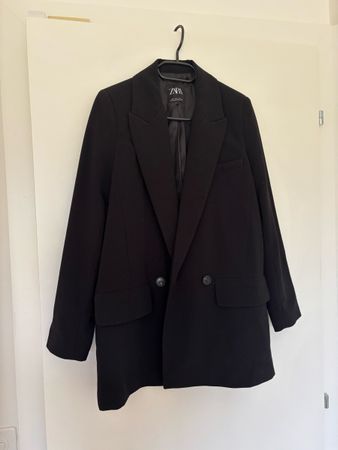 Blazer noir ZARA oversize mi-saison élégant - Taille M