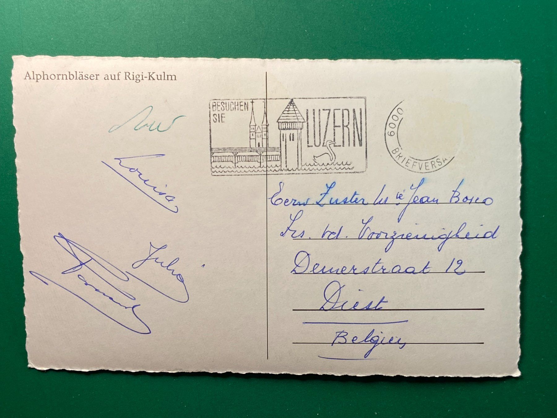 Ansichtskarten: Alphornbläser auf Rigi-Kulm – Gebraucht aus Steg VS von danwer74 1