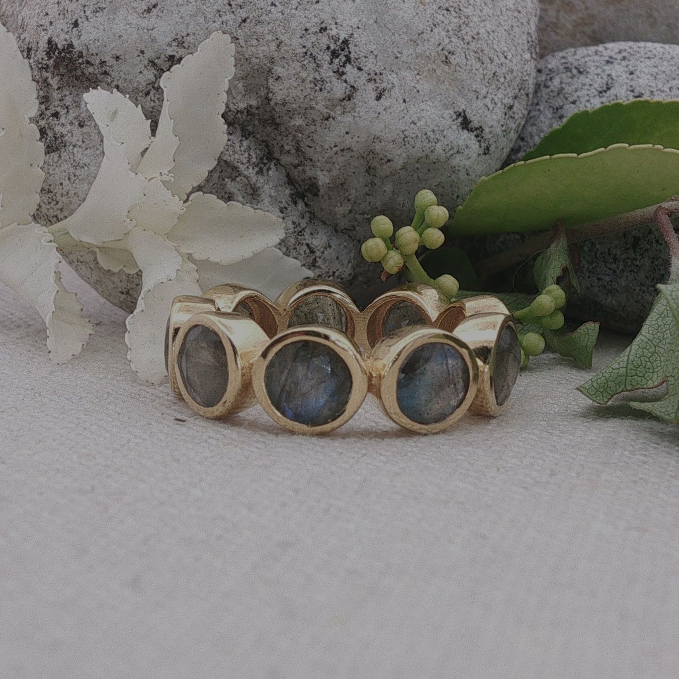 Olga Ribler Anelli: Memory Silber Ring 925 mit Labradorit  Grösse 59 – Nuovo (secondo la descrizione) da Luzern venduto da Schmuckoutlet 7