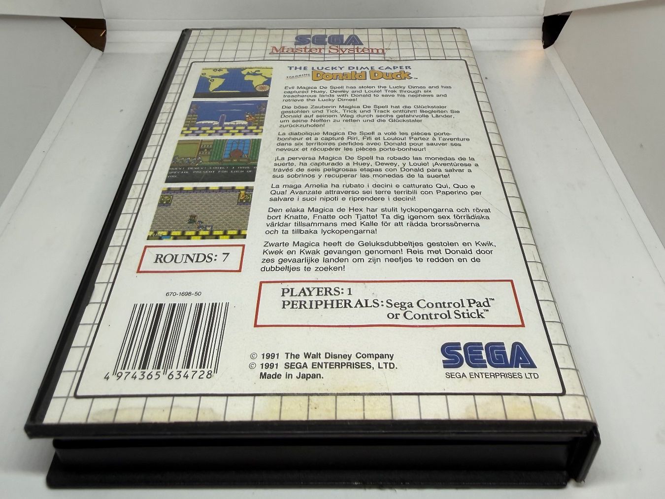 Sega Giochi: The Lucky Dime Caper starring Donald Duck Master System – Usato da Dietlikon venduto da NESFEVER 1