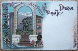 SCHLUMPF LITHO WILHELM TELL DENKMAL ALTDORF