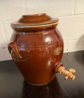 Essigkrug  / Vinaigrier aus Steingut, Hersteller Digoin, neu