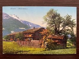 KLOSTERS Bauernhaus, gelaufen 1930