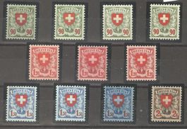 163-166 alle Papiersorten * - ohne 166 glatt