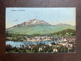 AK Luzern 1909 - und der Pilatus