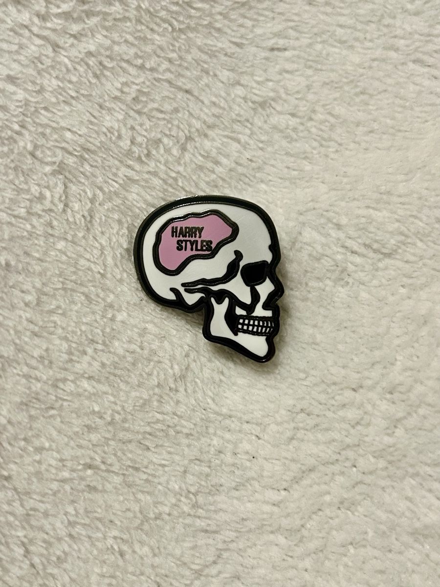 Placchette & Badge: Pin Schädel mit Harry Styles gefüllt – Usato da Uster venduto da xBeccax