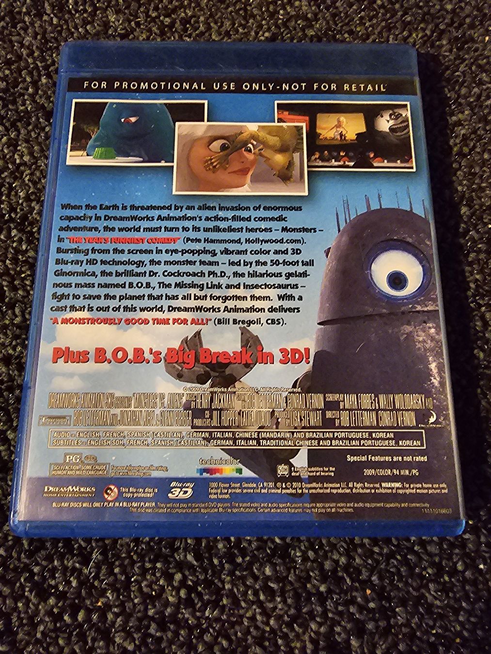 Tutti i DVDs: Monsters vs Aliens 3D Blu-ray – Usato da Ruswil venduto da jan_bxl5 1