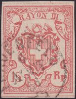 Rayon III, Nr.20: Type 1 (UM-II) fehlerfrei von FRAUENFELD.