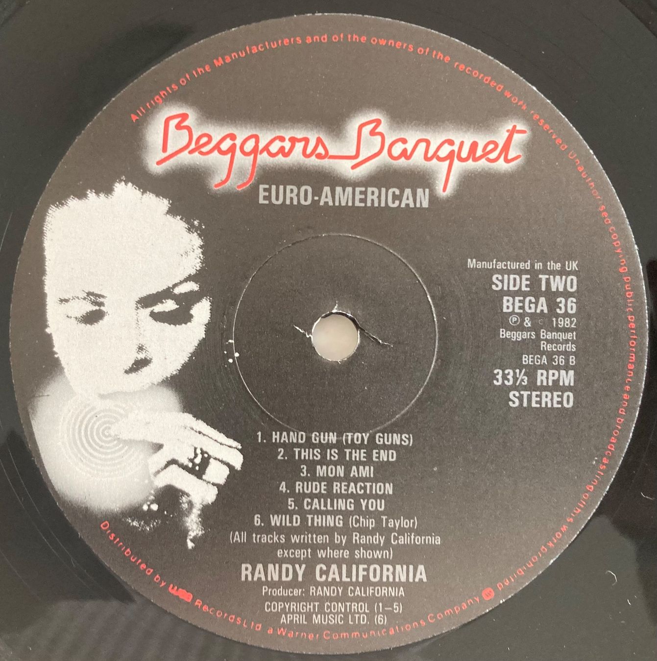 Schallplatten: RANDY CALIFORNIA - EURO-AMERICAN – Gebraucht aus Poliez-Pittet von Newtown-Records 3