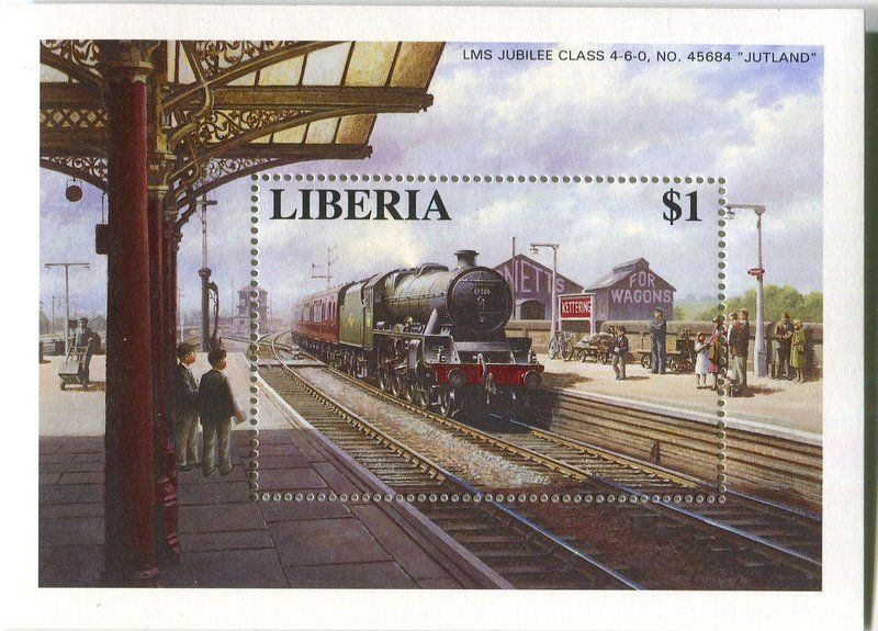 Alle Briefmarken: Block "Lokomotiven". Liberia – Neu und originalverpackt aus Basel von Butsch5