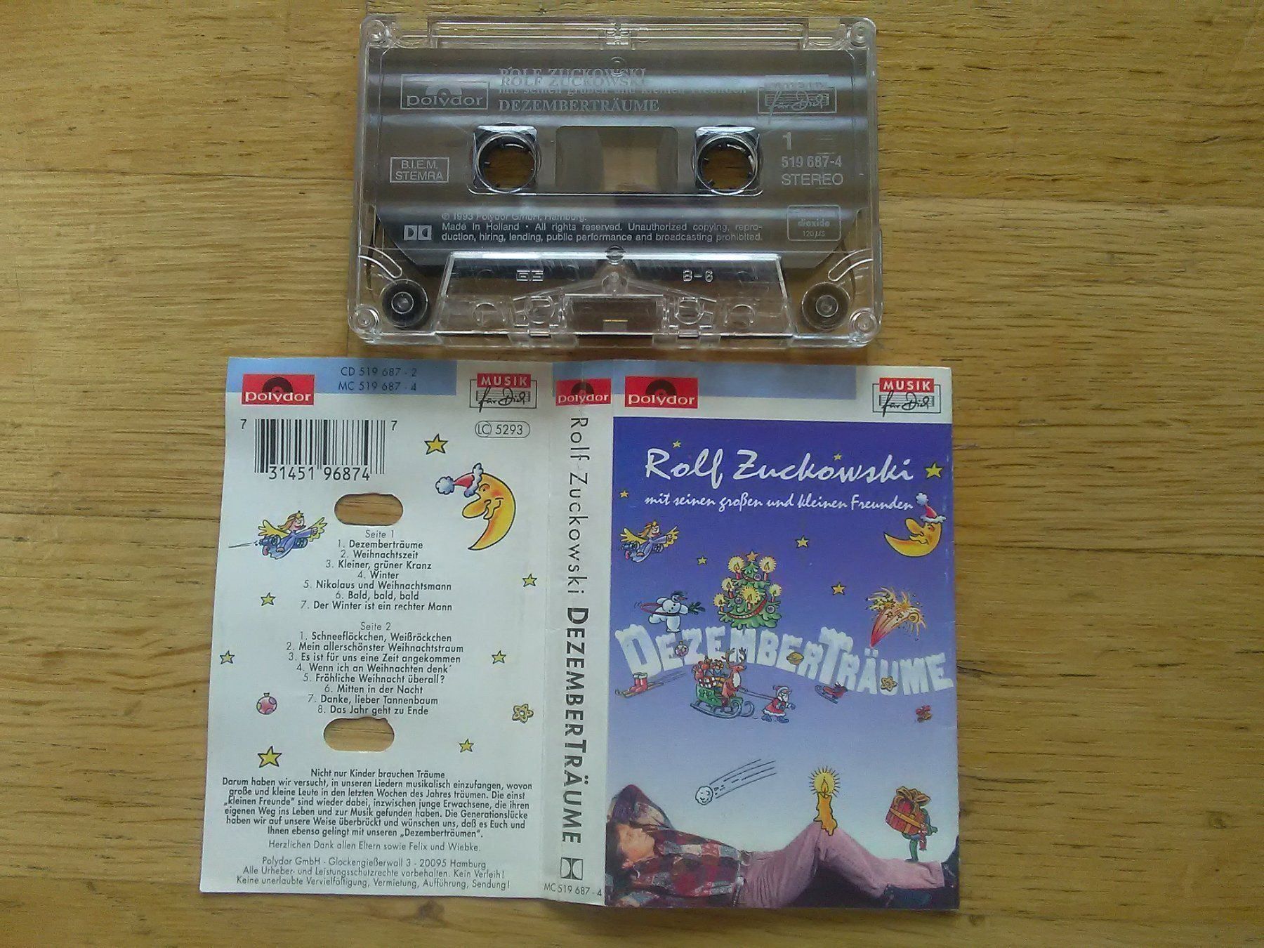 Musicassette: Rolf Zuckowski — Dezemberträume   '1993 – Usato da St.Galllen venduto da elkaphone 2
