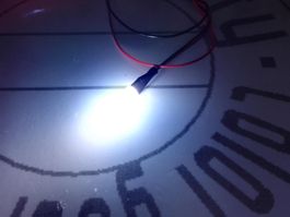 LED 3mm, diffus kaltweiss, verkabelt 12V