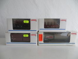Märklin H0: Set mit 4 verschiedenen Güterwagen, WS, OVP