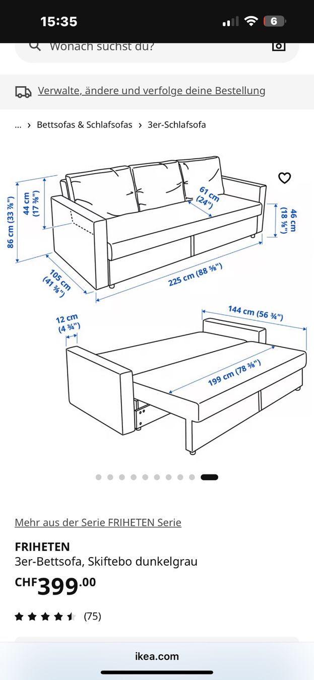 Divani: 3-er Bettsofa – Usato da Zürich venduto da joal2 4