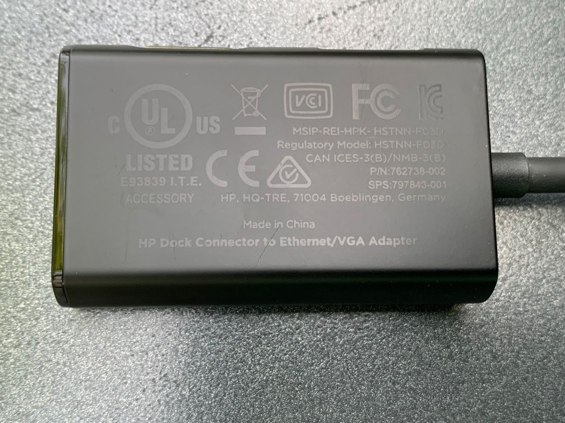 Hewlett Packard Laufwerke & Adapter: HP Side Dock RJ45/VGA Adapter - Adapter – Neu und originalverpackt aus Erlenbach ZH von Ritschly 1