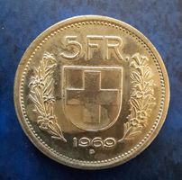 5 Franken 1969 Silber-Münze Schweiz 