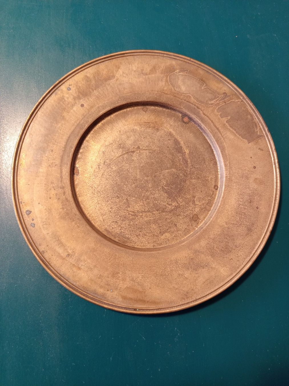 Teller: Antike Messingteller, Vintage,  ⌀ 30 cm – Gebraucht aus Bassersdorf von alu_ps66
