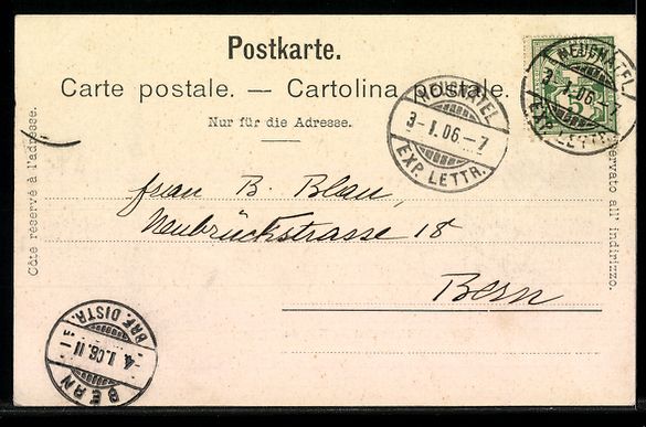 Cartoline postali: AK Neuchâtel, Rue du Seyon – Usato da Berlin venduto da bartko-reher 1