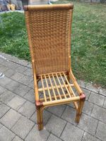 6 Bambusstühle mit Hochlehne für drinnen oder draussen.