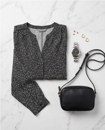 Blouse Esprit  beige/noir - neuve - taille L