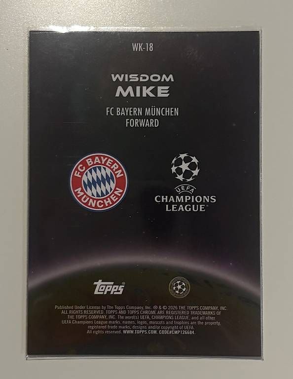 Cartes à collectionner: WISDOM MIKE RC - TOPPS CHROME – D'occasion à Zürich par rub_87sh 1