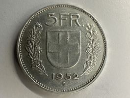 5 Fr. Silber Schweiz 1952