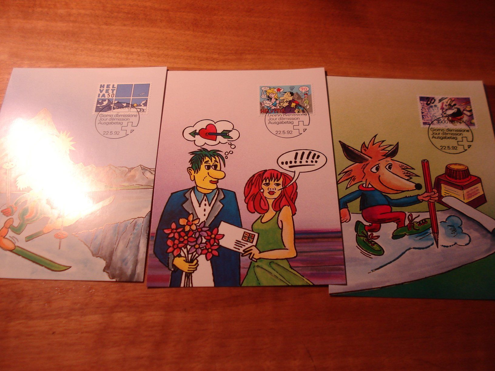 Tous les timbres: Satz Maximumkarten Sondermarken Comic1992 – D'occasion à Niederwil AG par morostahu 1