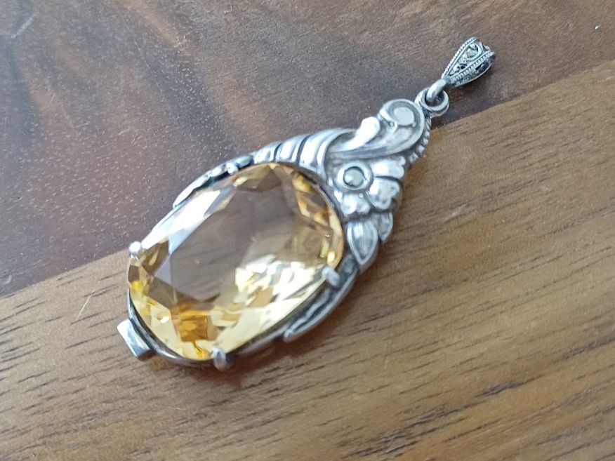 Ciondoli: Antiker Anhänger Silber mit grossem Stein – Usato da Oberrohrdorf venduto da BrightCrystal 1