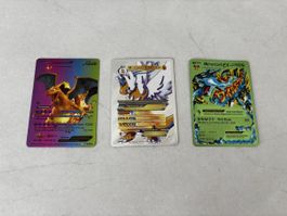 Pokémon Sammelkarten: Charizard V, Mega Charizard EX (3 Stk.