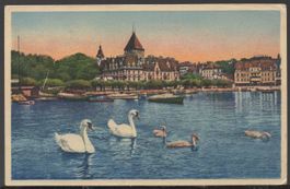 Ouchy le port et Hotel du Château