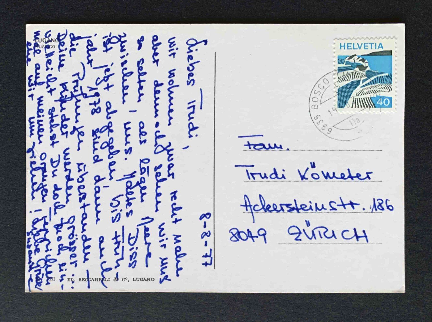 Cartoline postali: AK Lugano Rustico – Usato da Goldau venduto da artelier1 1