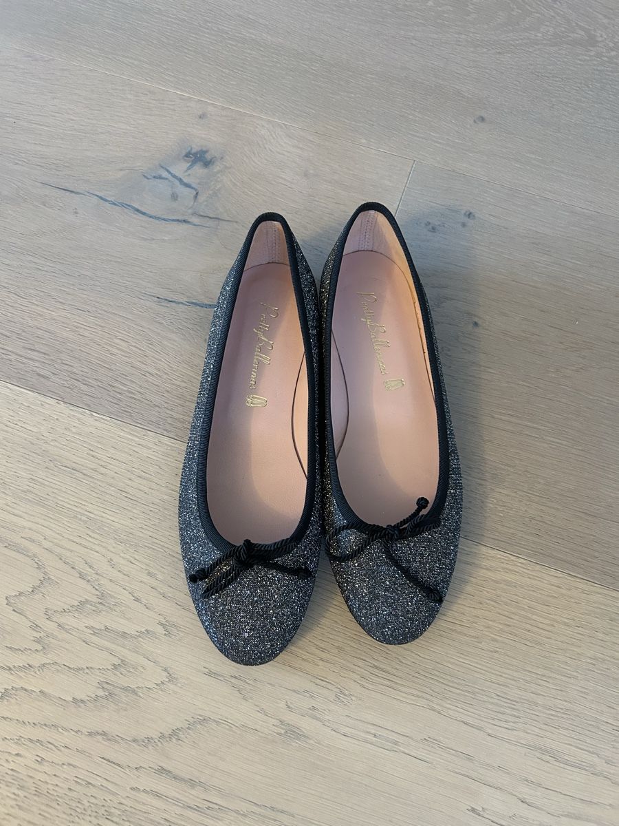 Scarpe da donna: Pretty Ballerinas Gr. 38 schwarz silber glitzer – Usato da Zug venduto da Gibbi80 1