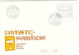 ATM 6/6lllb_ill. FDC 18.1.84 BERN 1_ERSTTAG NEUES FARBBAND !