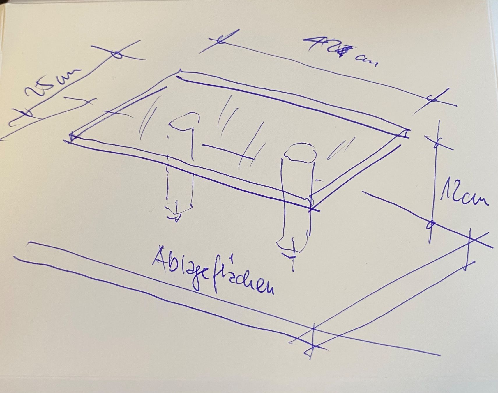 Tavoli: Glasablage mit Aluminiumfüssen – Usato da Hinterkappelen venduto da charlie98 4