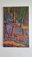 Original: Teich im Wald, Öl auf Leinwand, 50x80cm