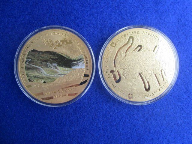 Medaglie: GIGANT: Alpenpass - Umbrail 2503m - 70 mm - PP – Nuovo e nell'imballaggio originale da Luzern venduto da Horoskop1 1