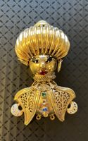 Pendentif Vintage Dorée, Allemagne, Strass, Unique!