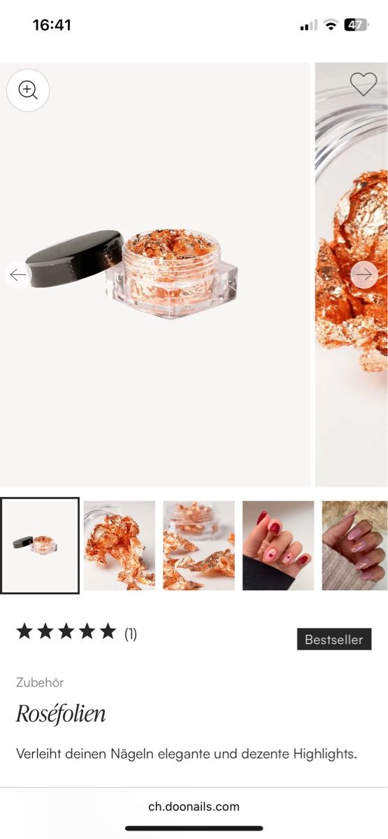 Doonails Smalto per unghie: Doonails Roséfolien 10g, Nageldesign – Nuovo e nell'imballaggio originale da Visp venduto da Stebar1966