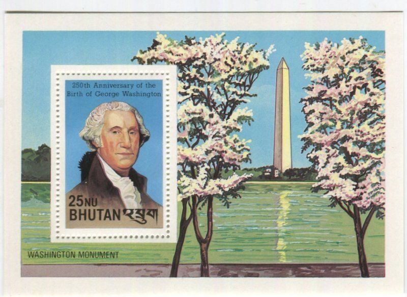 Alle Briefmarken: Block "George Washington". Bhutan – Neu und originalverpackt aus Basel von Butsch5