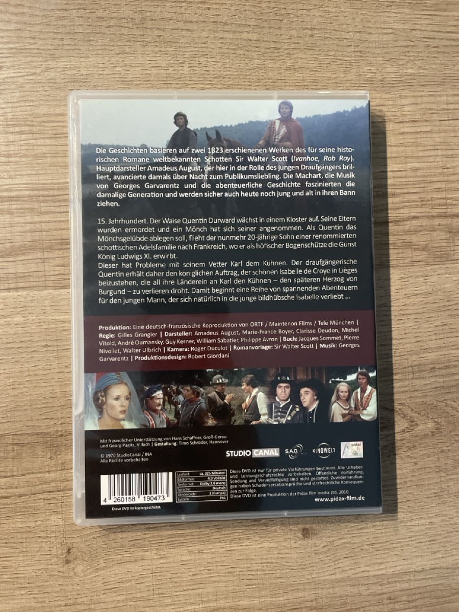 Tutti i DVDs: Quentin Durward Komplette Serie DVD – Usato da Hagendorn venduto da masterchieff 1
