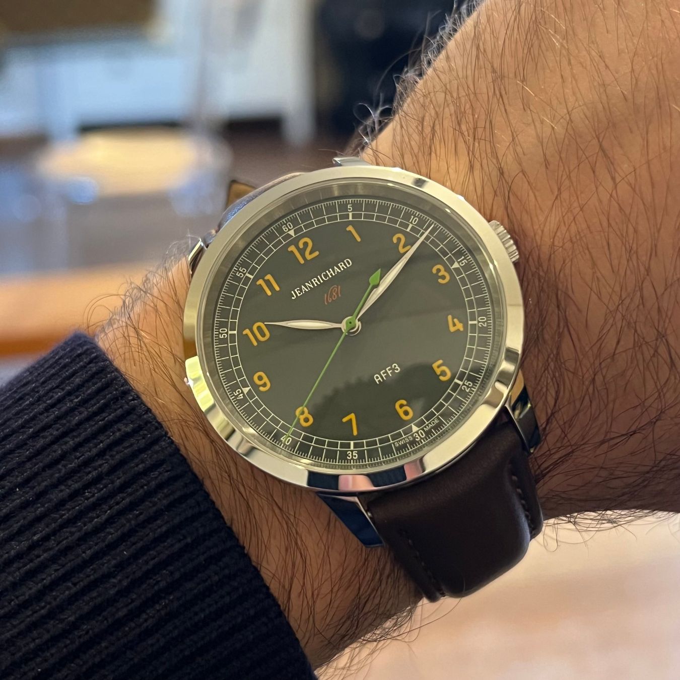 JeanRichard Orologi: JeanRichard 1681 AFF3 Green Dial Automatic 6030 – Usato da Carouge GE venduto da Watchaser 3