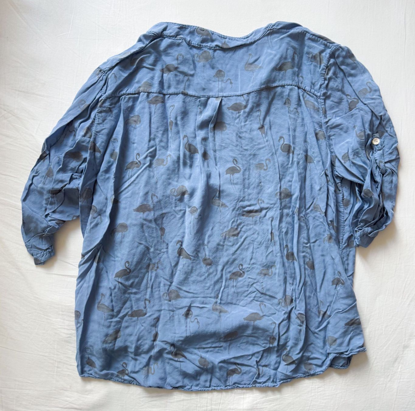 Blusen: Bluse Oberteil leichte Bluse Damen Flamingo Muster – Gebraucht aus Biel/Bienne von tim_pww5 2