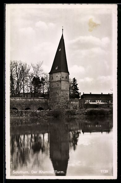 Cartoline postali: AK Solothurn, Der Krumme Turm – Usato da Berlin venduto da bartko-reher
