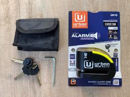Motorrad-Alarmscheibenschloss URBAN security UR10, neu
