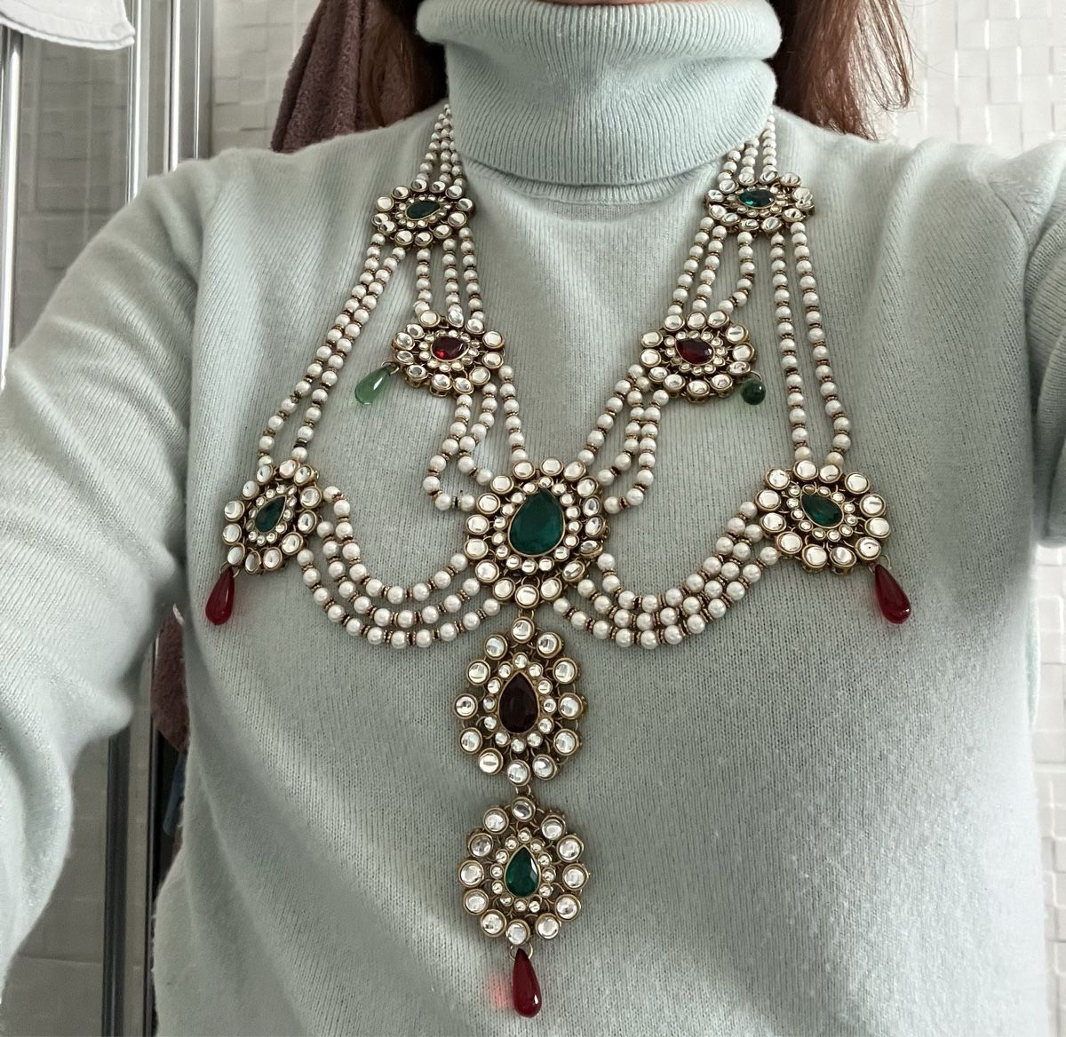 Catenine: Collier indù bigiotteria perle e pietre – Nuovo e nell'imballaggio originale da Genestrerio venduto da sil_gvq6 6