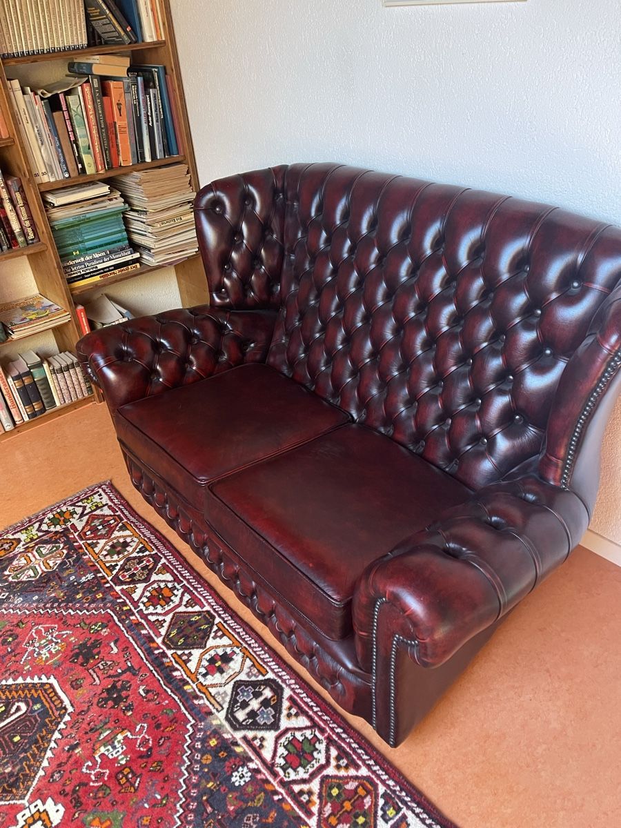 Chesterfield Divani: Chesterfield Ledersofa kapitoniert – Nuovo (secondo la descrizione) da Bern venduto da fit_b6x7 1